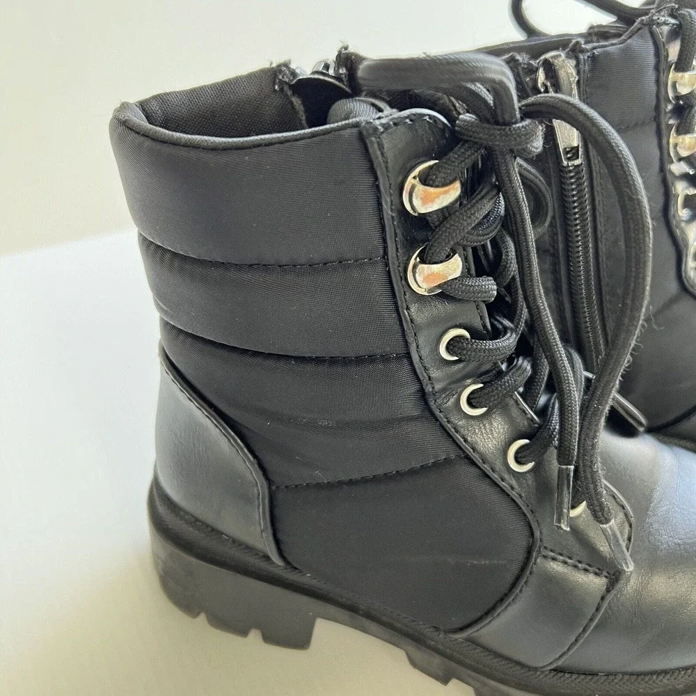 Mark Fisher Girls Combat Boots Size 11 Black Lace Up Lug Sole